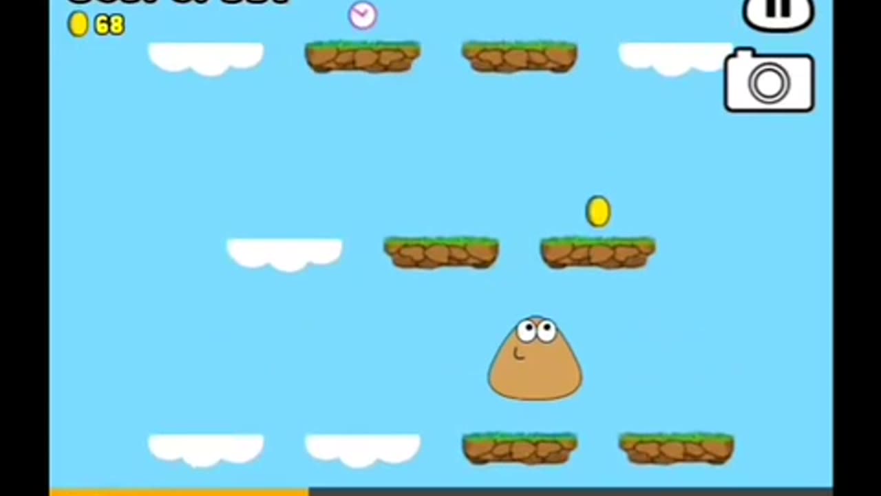 Pou gameplay: Sky Hop (minigame)