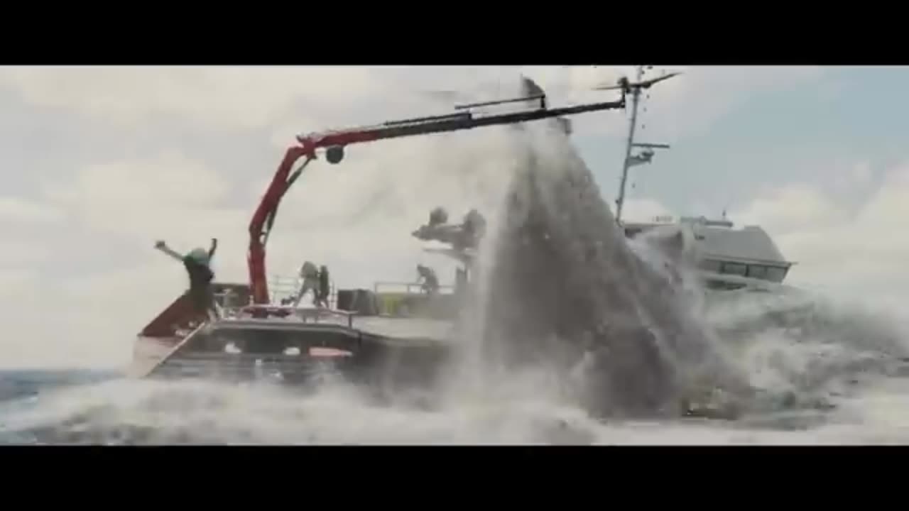 Megalodon jumps out of water