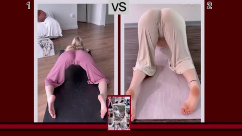 7. 😍🗳️🆚🗳️😍 Yoga Showdown Triangle Pose Competition Vote for Your Favorite
