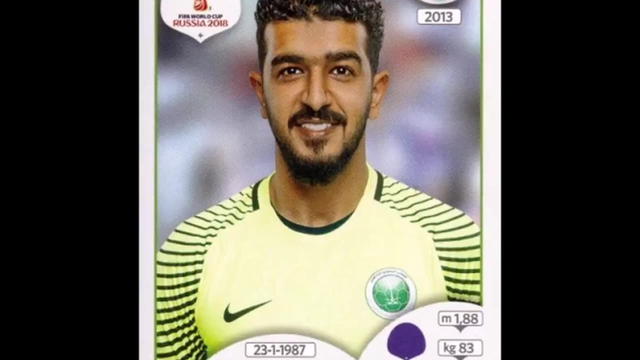 PANINI STICKERS SAUDI ARABIA TEAM WORLD CUP 2018