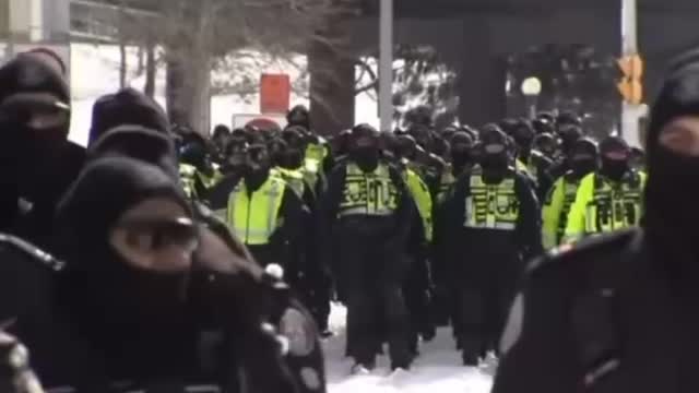 HUNDREDS OF NAZIS GETTING READY TO RAID TRUCKERS DOWNTOWN OTTAWA