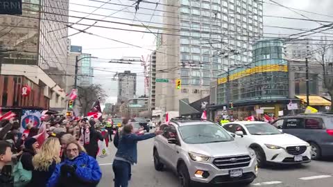 The welcome party for Vancouver’s Freedom Convoy