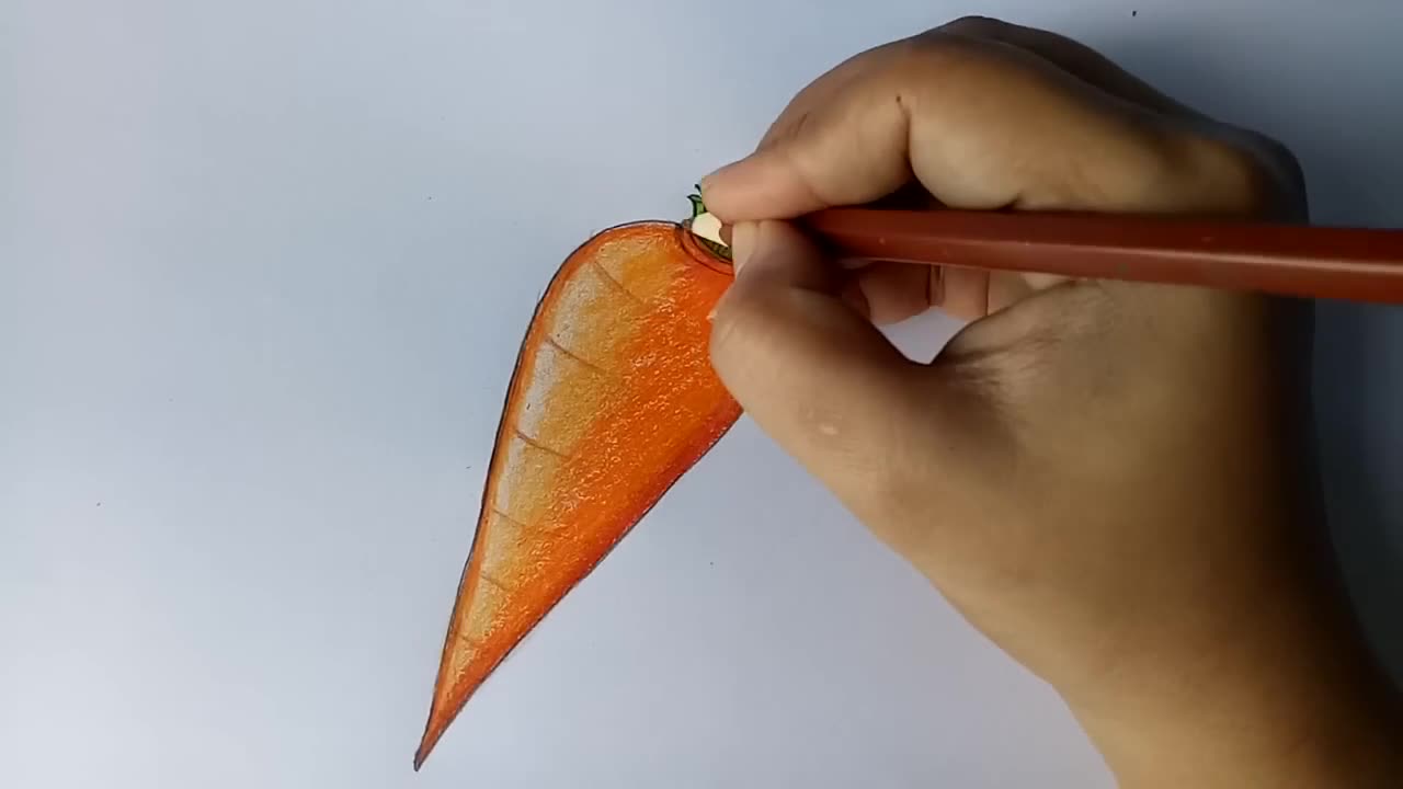 How to draw a Carrot step by step (very easy) __ Art video