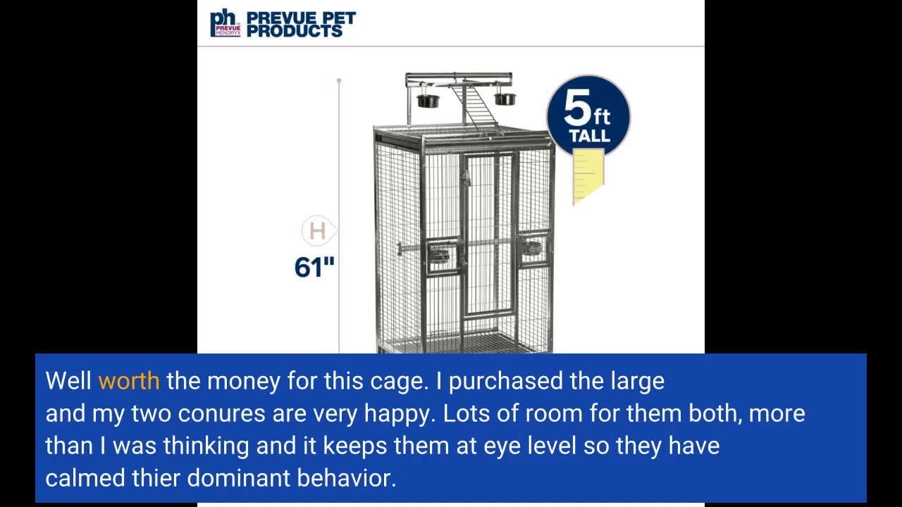 Prevue Pet Products Stainless Steel Play top Bird-Overview