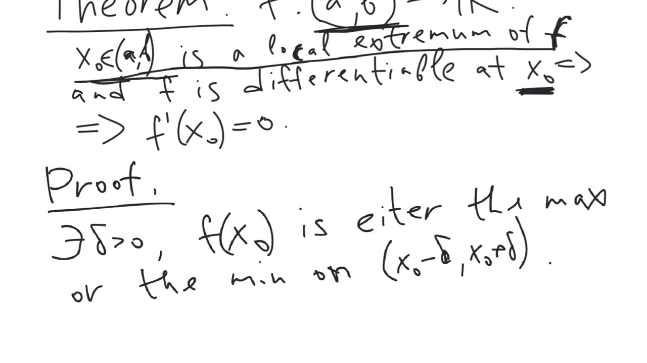 Fermat's theorem (stationary point theorem, interior extremum theorem) | math analysis | elementary