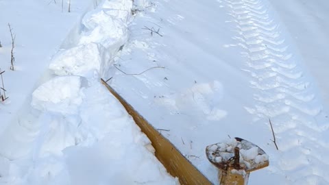 Plowing snow