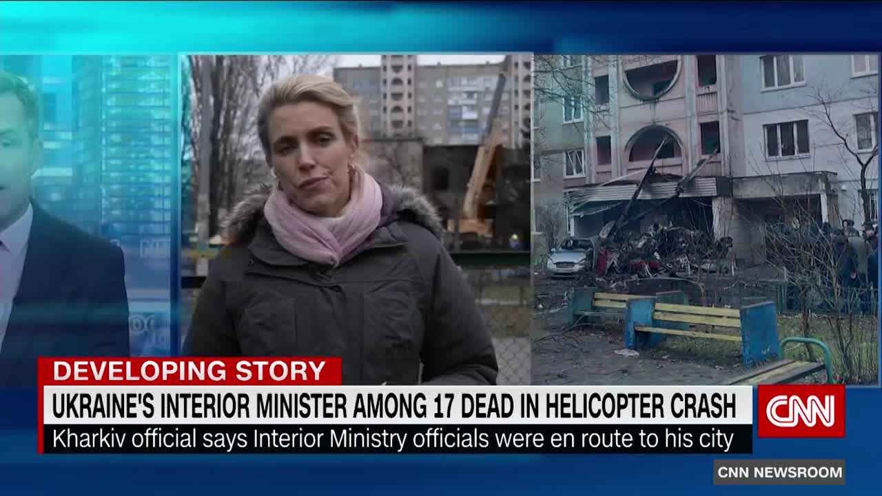 Ukraine’s interior minister among at least 17 killed in helicopter crash