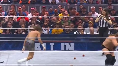 OMG! Hook throws the cricket ball at Chris Jericho In Wrestling Ring 😱😳