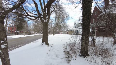 Snowy day in Kent ohio