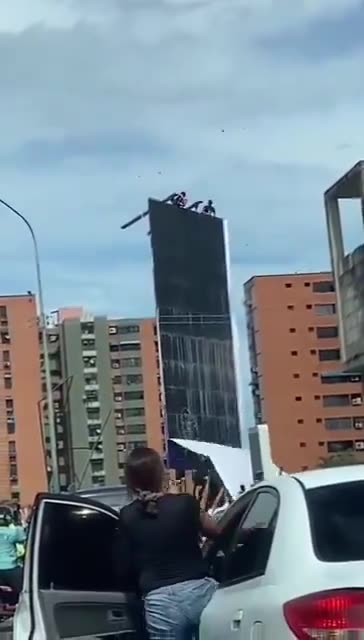 POSTERS OF MADURO ARE BEING TORN DOWN IN VENEZUELA