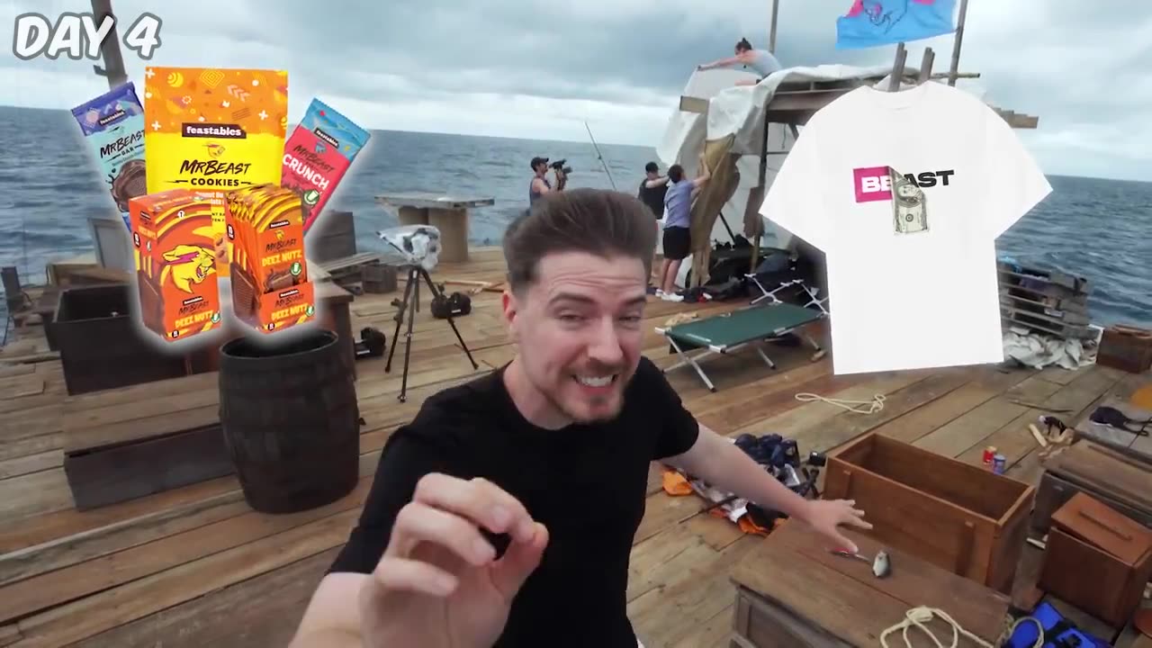 7 days in a mid of sea by Mr Beast