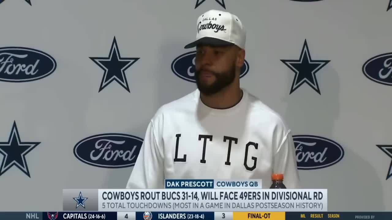Dak Prescott speaks on first time win Tom Brady as Dallas Cowboys destroys Buccaneers in Wild Card
