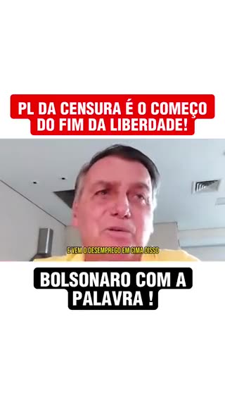 jair bolsonaro fala sobre o que está em risco com a CENSURA que poderá ser votada nesta terça-feira.