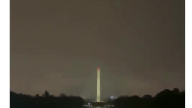 Washington Monument Lightning Strike 🌩