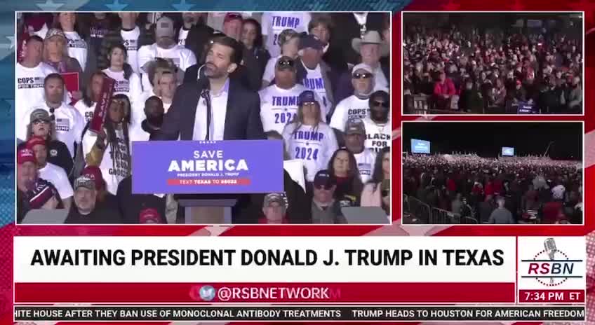 Don Jr.’s full speech at the rally in Conroe, Texas.