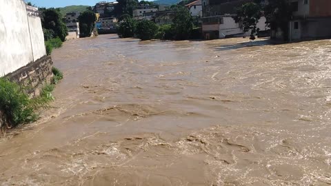 Heavy rains in Brasil barra do pirai