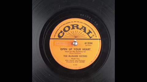 Open Up Your Heart And Let The Sunshine In by The McGuire Sisters