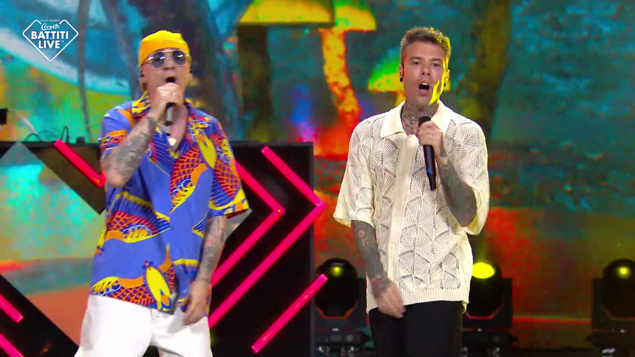 Fedez e J-Ax Cantano Senza Pagare a Battiti Live - 2023