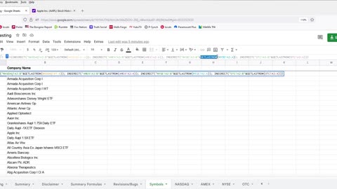 Google Sheets - Backtesting Stocks