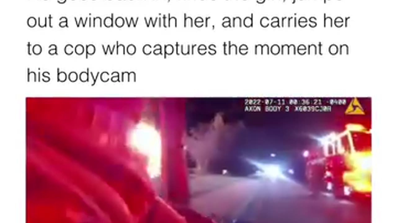 25 Year old Pizza delivery driver runs into a burning house to save a 6 year old girl.
