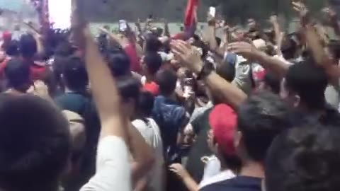 Fan club after victory