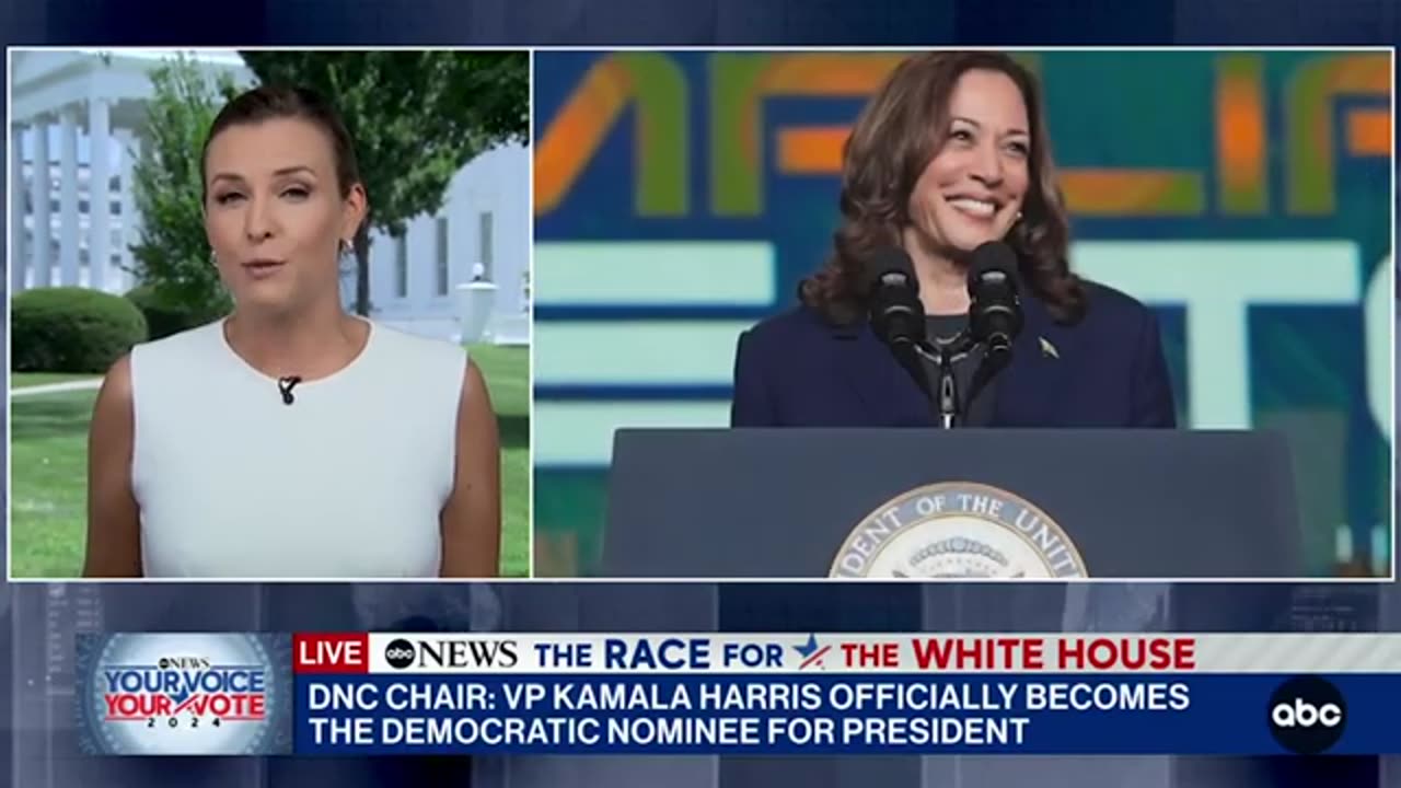 Kamala Harris locks historic Democratic presidential nomination