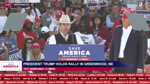 President Donald J. Trump in Greenwood, NE