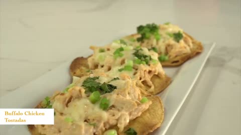 Buffalo chicken tostadas healthy food