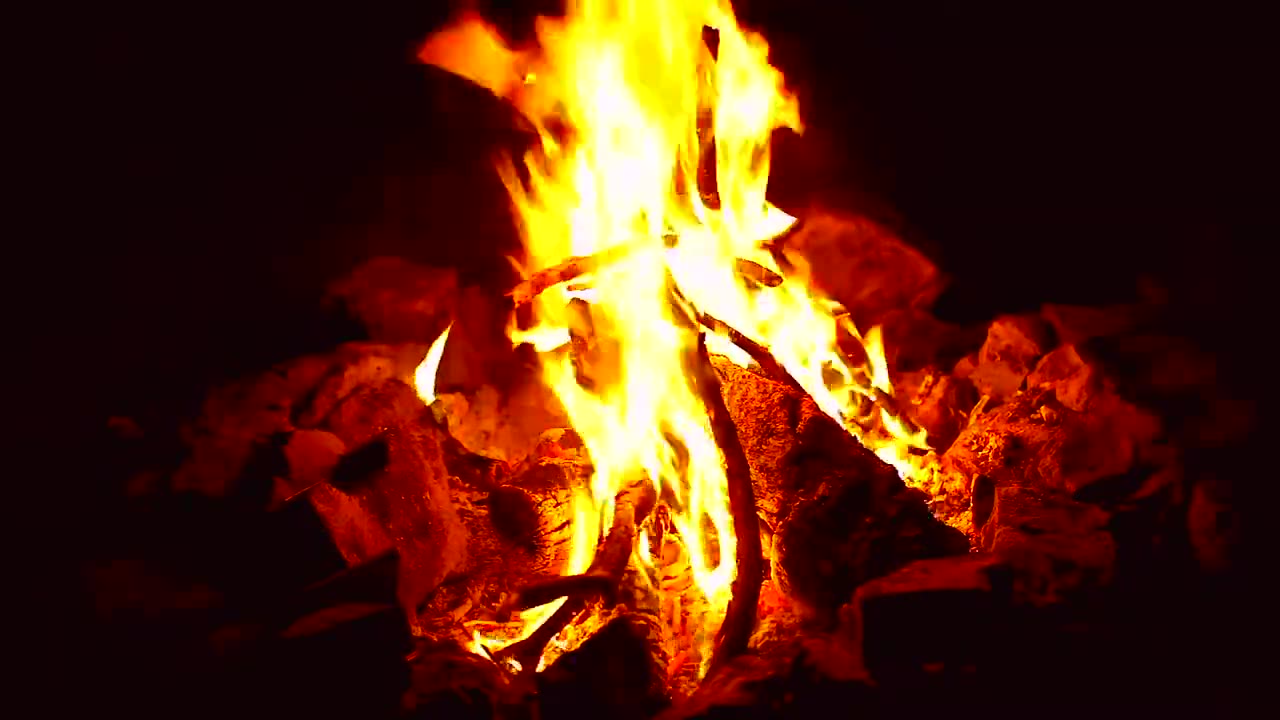 Relaxing fire and crackling sounds