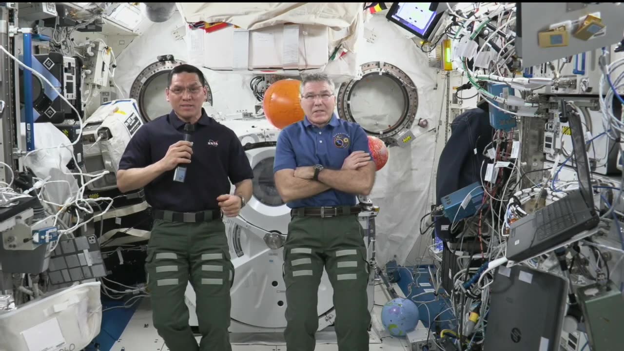 Expedition 69 Space Station Crew Answer Galveston , Texas, Student Questions