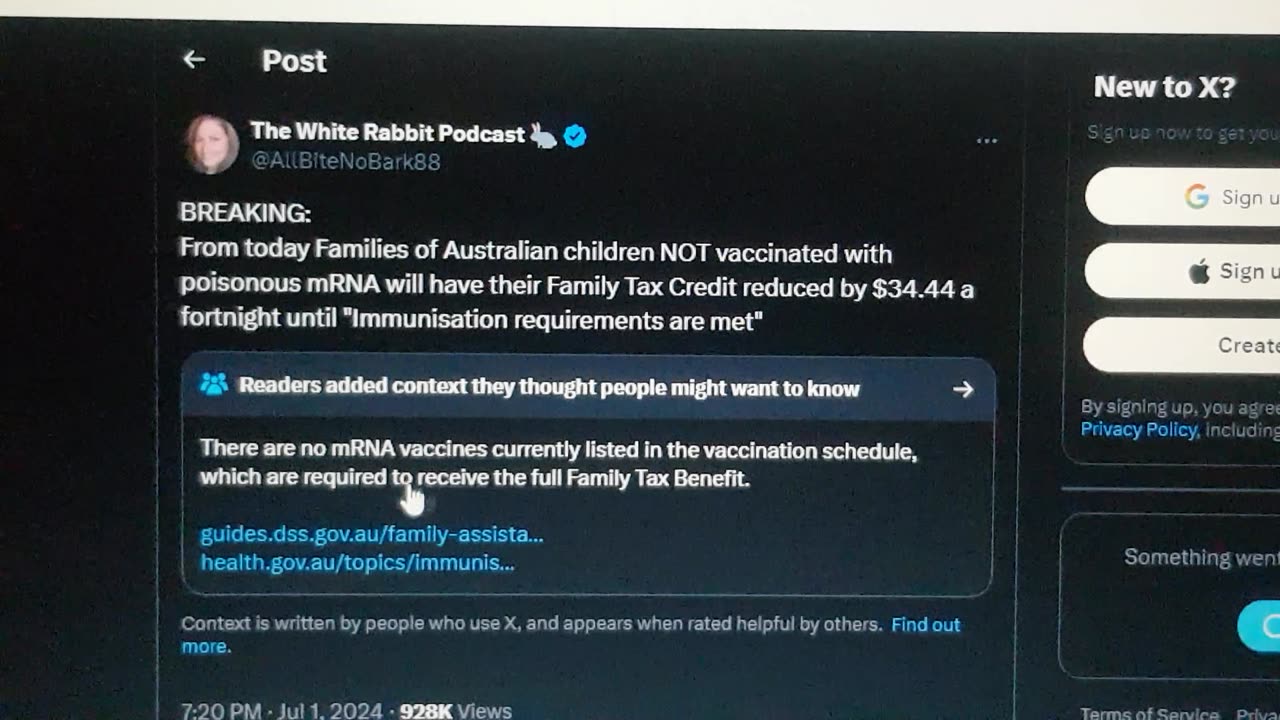 Australia children not vaxed