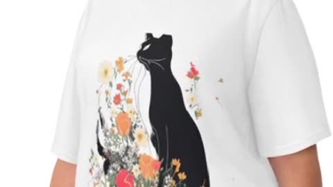 Cat Mom Shirt Flowers Boho Cat Shirt Cats TShirt Tabby Cat Mom Floral Cats T-Shirt Catlover Shirt