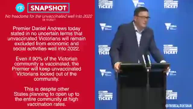 Dan Andrews warns Victorians may be locked up if they don't take booster shots.