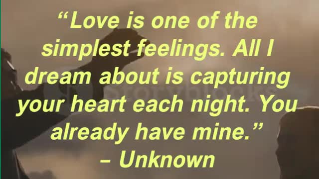 “Love is one of the simplest feelings. All I dream about is capturing your heart each night.