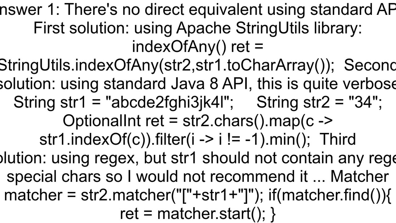 Is there a strpbrk equivalent in Java and how to use it