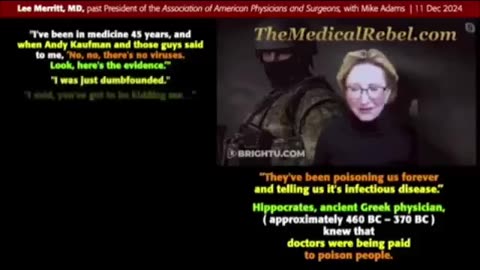 They have been poisoning us forever and telling us it's infectious disease, says Lee Merritt, MD