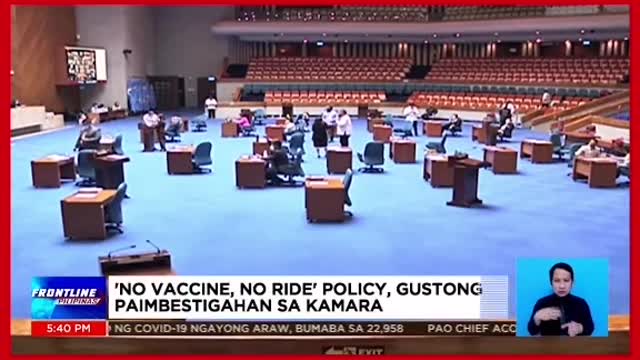 PAO Chief Acostasa 'No vax, no ride' policy:。Krimen ba ang hindi pagpapabakuna?