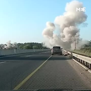 Missile hits highway in Israel