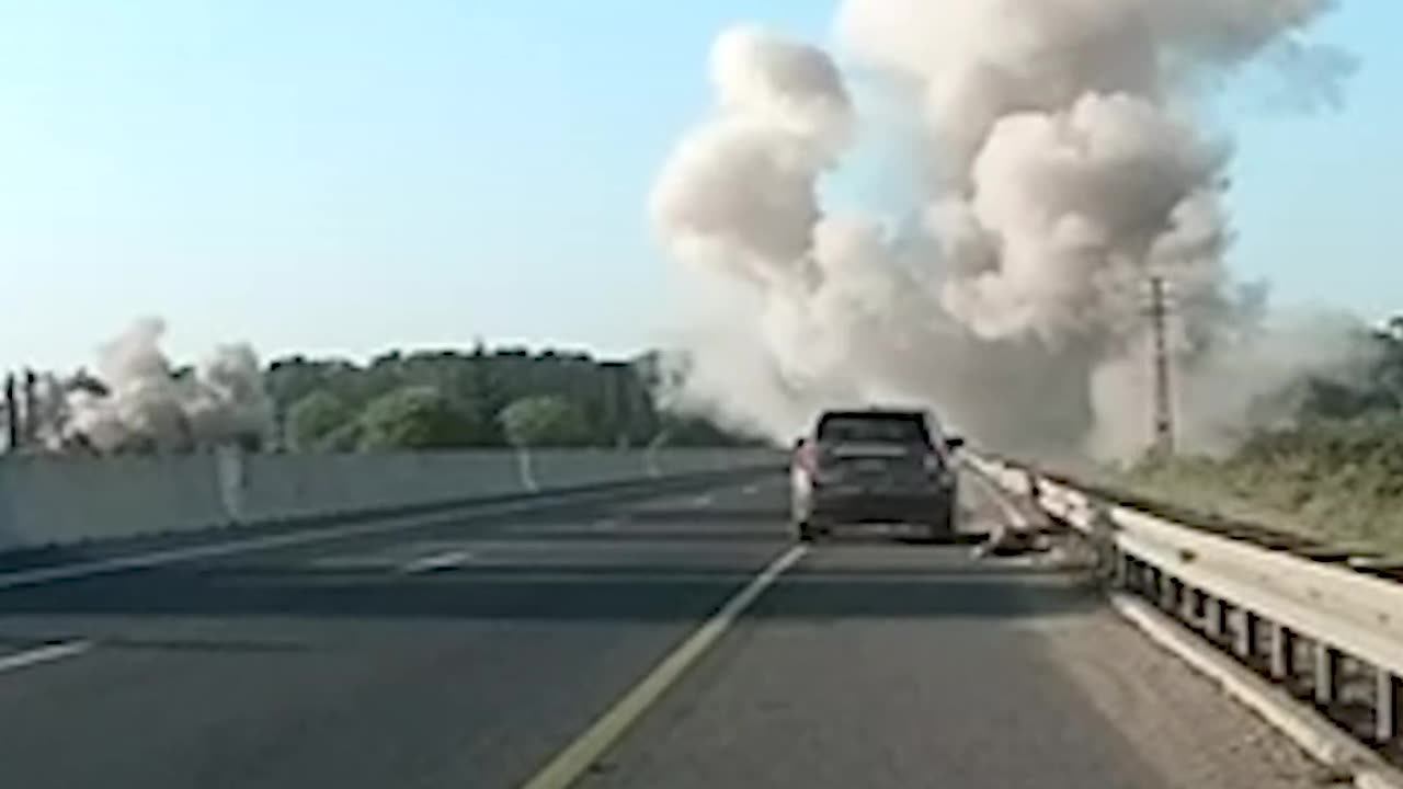 Missile hits highway in Israel