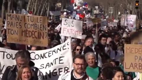 Save medicine’: Thousands of doctors strike in Paris