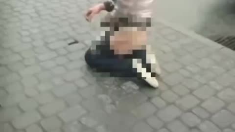 Woman Tied To Pole For Looting & Stealing