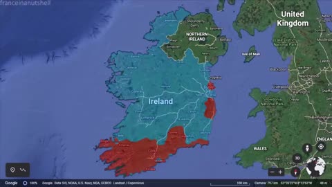 The Irish Civil War in 30 seconds using Google Earth