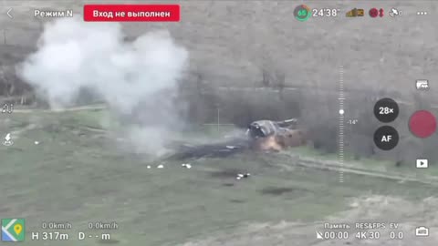 Russians Destroy a Mock-Up Artillery Gun