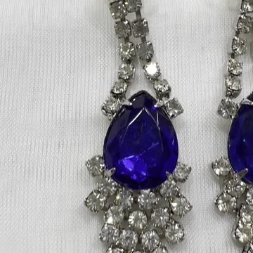 Rhodium Plated 2.5” Drop Earrings. Post Earrings. Made with Swarovski Crystal