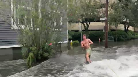 Wakeboarding in a Hurricane!