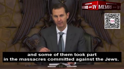 Syrian President Bashar Al-Assad: Zionist Jew Zelensky Supports Nazi Collaborators