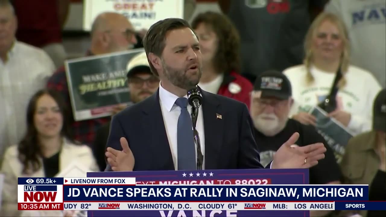 JD Vance Saginaw Michigan 10/29/24