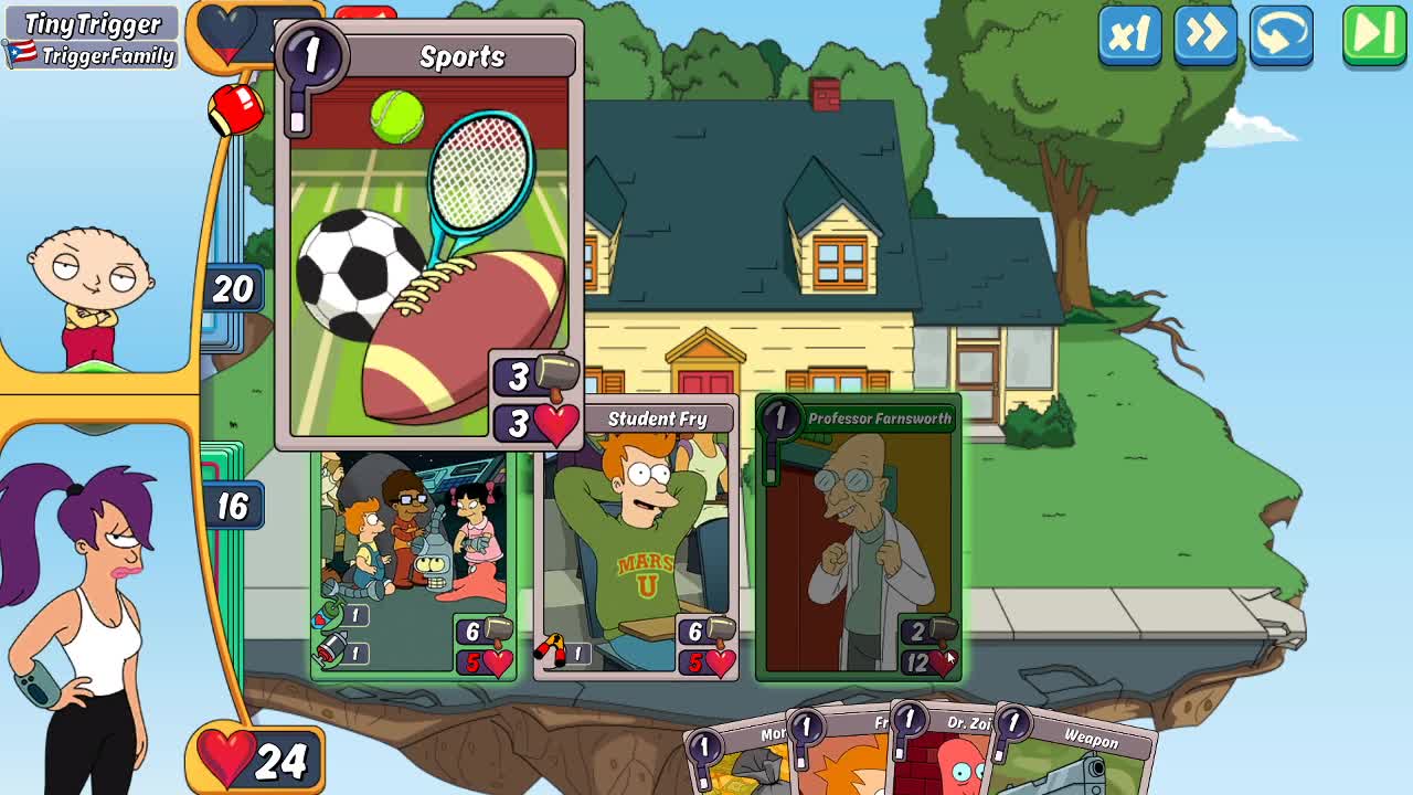 Animation throwdown gameplay