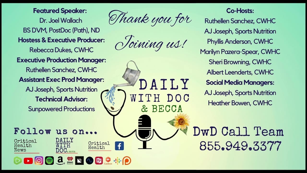 Dr. Judy Reynolds Ph.D - Water soluble Vitamins, What difference? - Daily with Doc & Becca 11/8/23