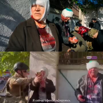 Staged for the western media front pages.